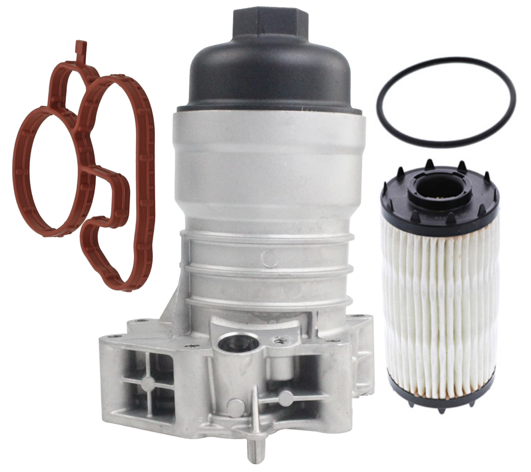 Porsche-Audi Oil Filter Housing Assembly W/ OEM Oil Filter By RhineWerks 06M115401L (Aluminum Upgrade) RhineWerks