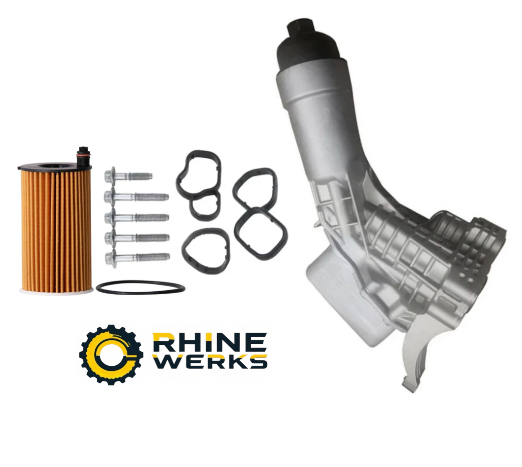 BMW G20 330i Oil Filter Housing Assembly By RhineWerks W/OEM Filter 11428580414 (Aluminum Upgrade) RhineWerks
