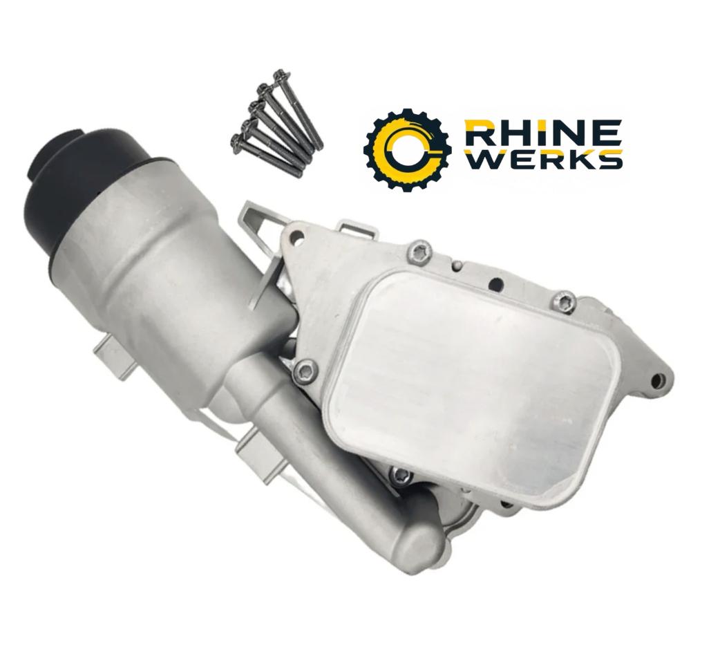 Mini Cooper & Cooper S Oil Filter Housing By RhineWerks W/OEM Filter 11428585235 (Upgraded Aluminum) RhineWerks