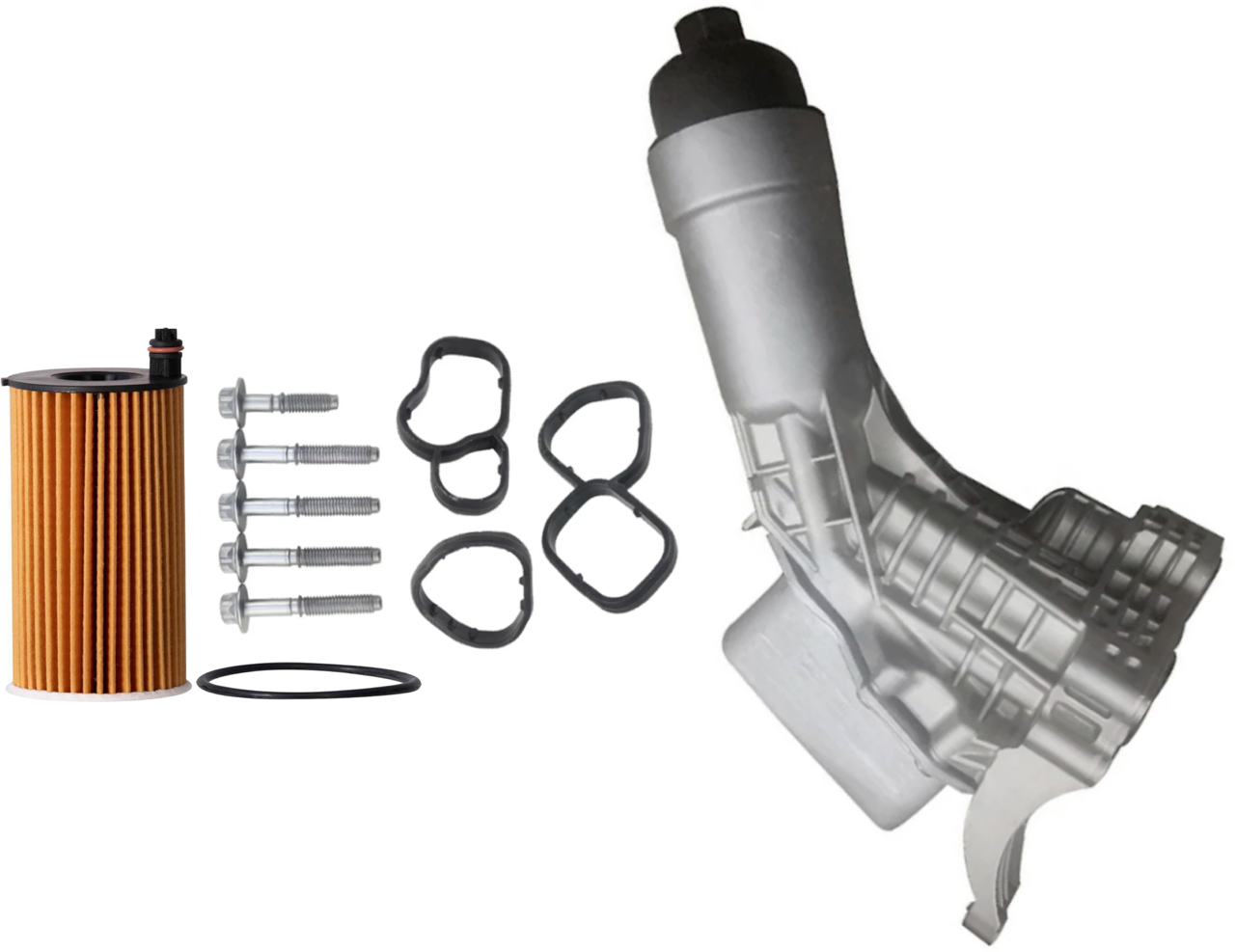 BMW G20 330i Oil Filter Housing Assembly By RhineWerks W/OEM Filter 11428580414 (Aluminum Upgrade) RhineWerks