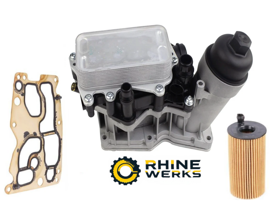 BMW F30 328d Oil Filter Housing W/Cooler By RhineWerks W/OEM Filter 11428507697 (Aluminum Upgrade) RhineWerks